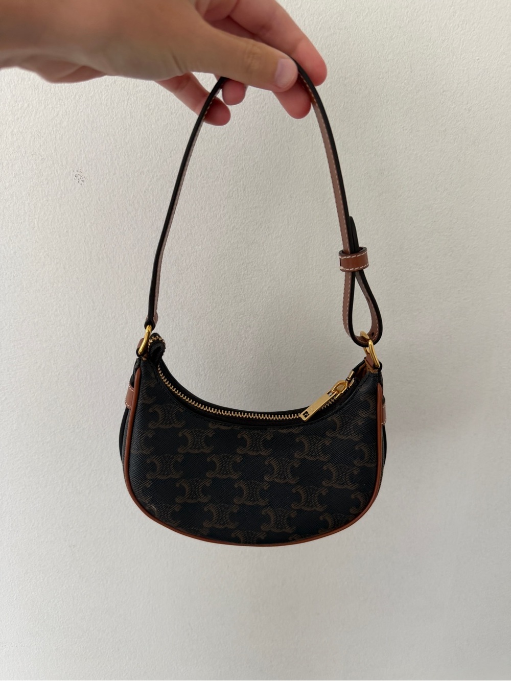 Celine MINI AVA BAG IN TRIOMPHE CANVAS AND CALFSKIN - Picture 2 of 5